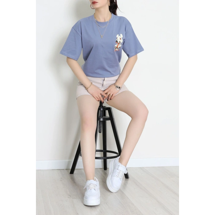 Kompakt Penye Unisex Tişört Boyalıgri - 55064.1872.