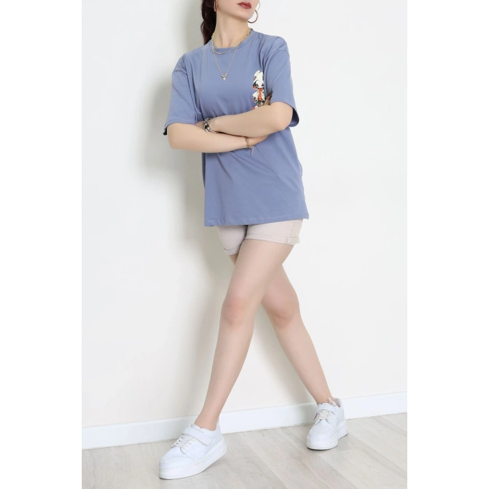 Kompakt Penye Unisex Tişört Boyalıgri - 55064.1872.