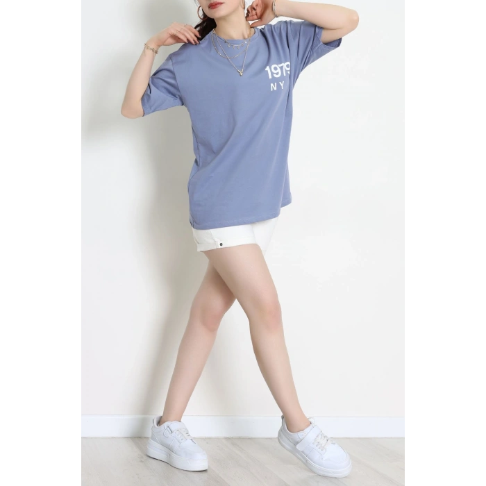 Kompakt Penye Unisex Tişört Boyalıgri1 - 55064.1872.