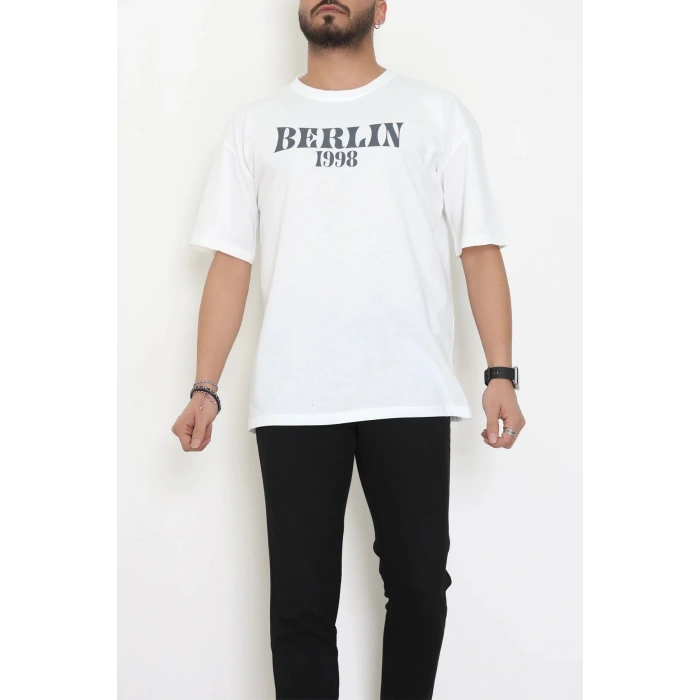 Kompakt Penye Unisex Tişört Ekrubej - 55064.1872.