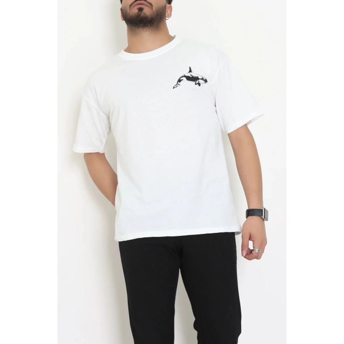 Kompakt Penye Unisex Tişört Ekrusiyah - 55064.1872.