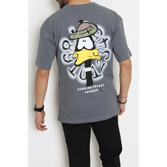 Kompakt Penye Unisex Tişört Gribeyaz - 55064.1872.