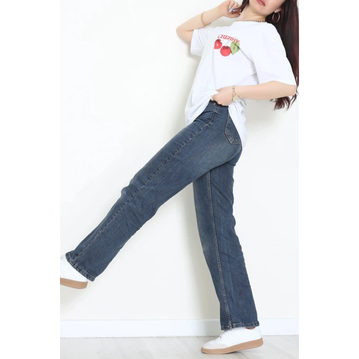 Kompakt Penye Unisex Tişört Kırmızıbeyaz - 55064.1872.