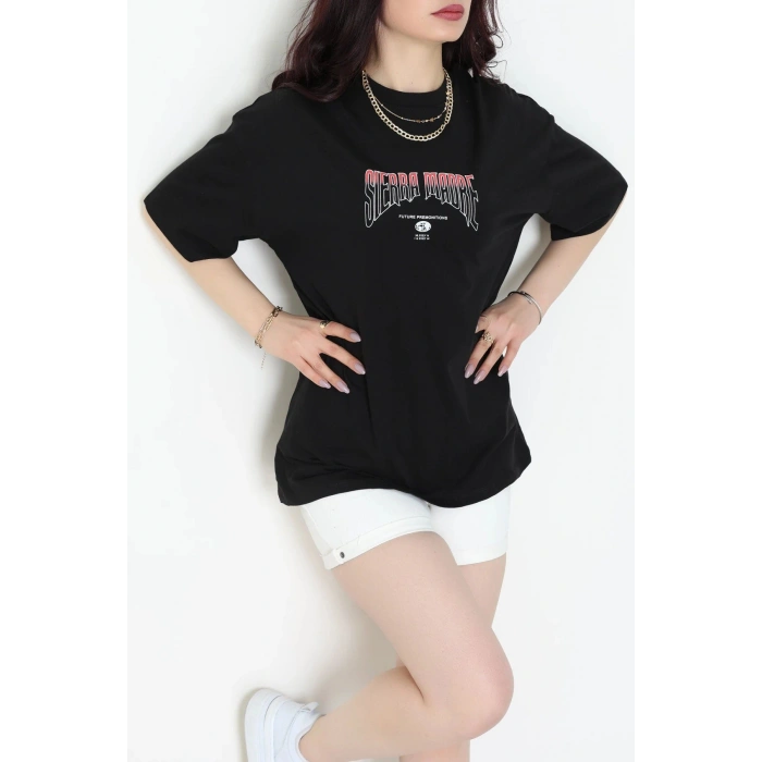 Kompakt Penye Unisex Tişört Kırmızısiyah - 55064.1872.