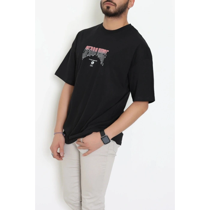Kompakt Penye Unisex Tişört Kırmızısiyah - 55064.1872.