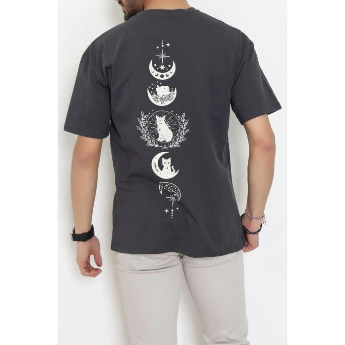 Kompakt Penye Unisex Tişört Koyufüme - 55064.1872.