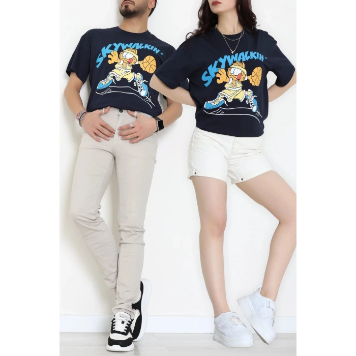 Kompakt Penye Unisex Tişört Lacimavi - 55064.1872.