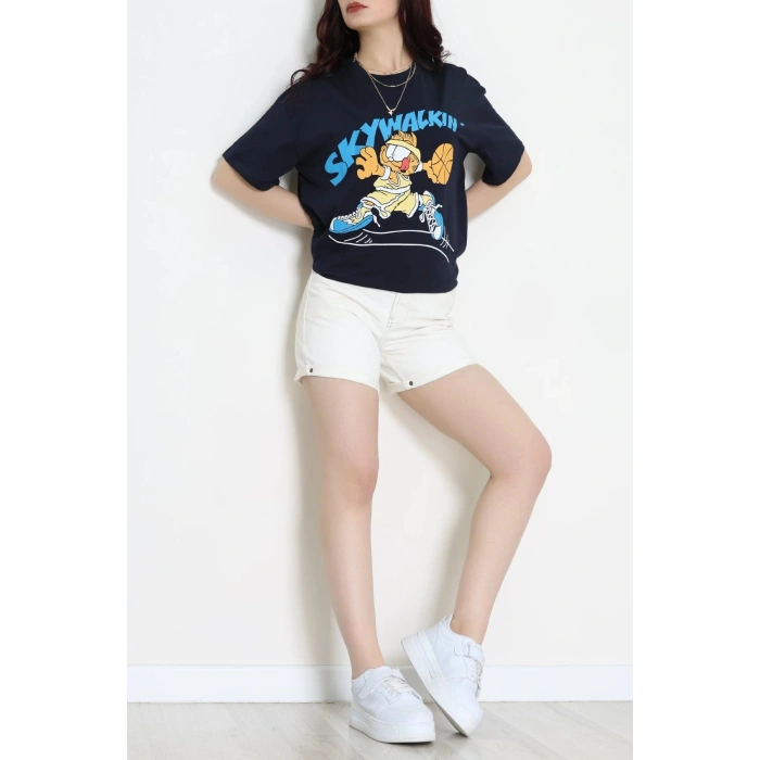Kompakt Penye Unisex Tişört Lacimavi - 55064.1872.