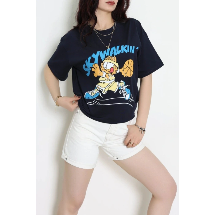Kompakt Penye Unisex Tişört Lacimavi - 55064.1872.