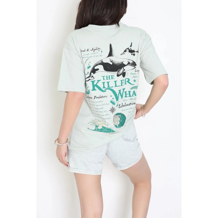 Kompakt Penye Unisex Tişört Mintsiyah - 55064.1872.