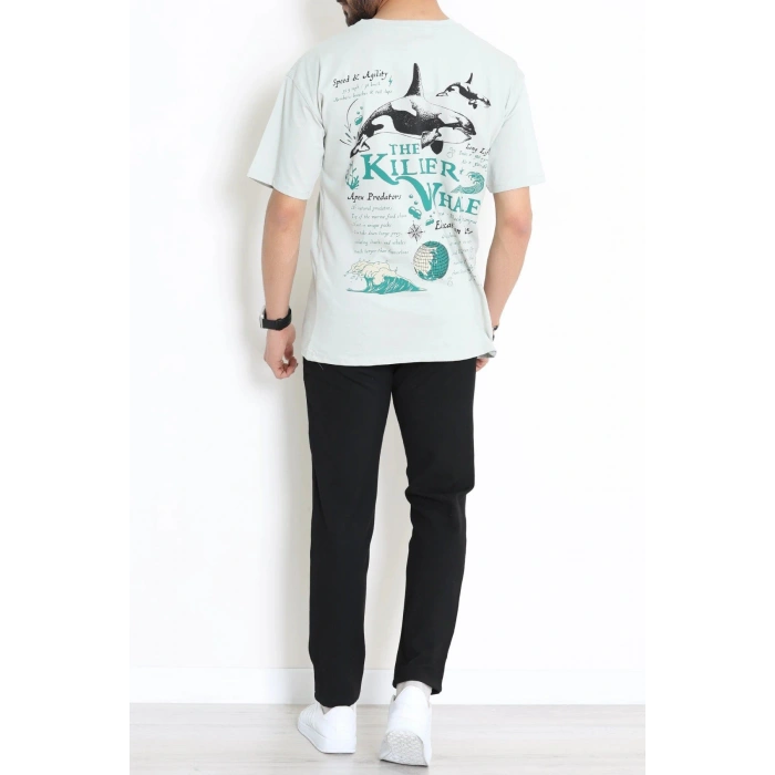 Kompakt Penye Unisex Tişört Mintsiyah - 55064.1872.