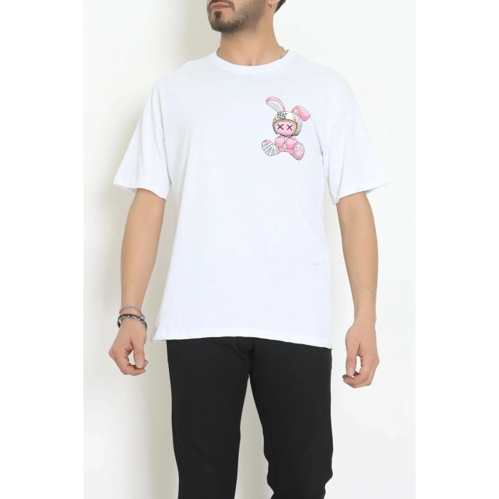 Kompakt Penye Unisex Tişört Pembebeyaz - 55064.1872.