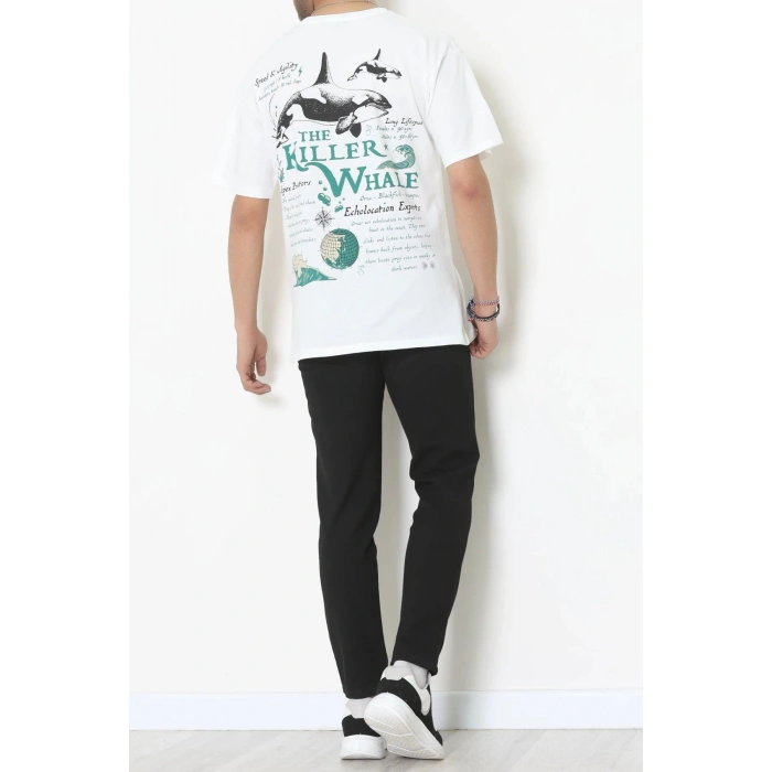 Kompakt Penye Unisex Tişört Siyahekru - 55064.1872.