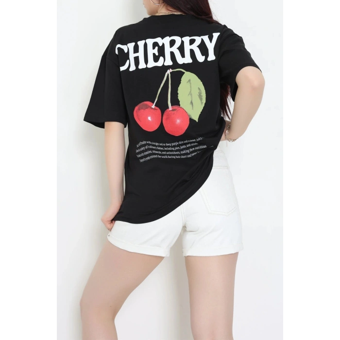 Kompakt Penye Unisex Tişört Siyahkırmızı1 - 55064.1872.