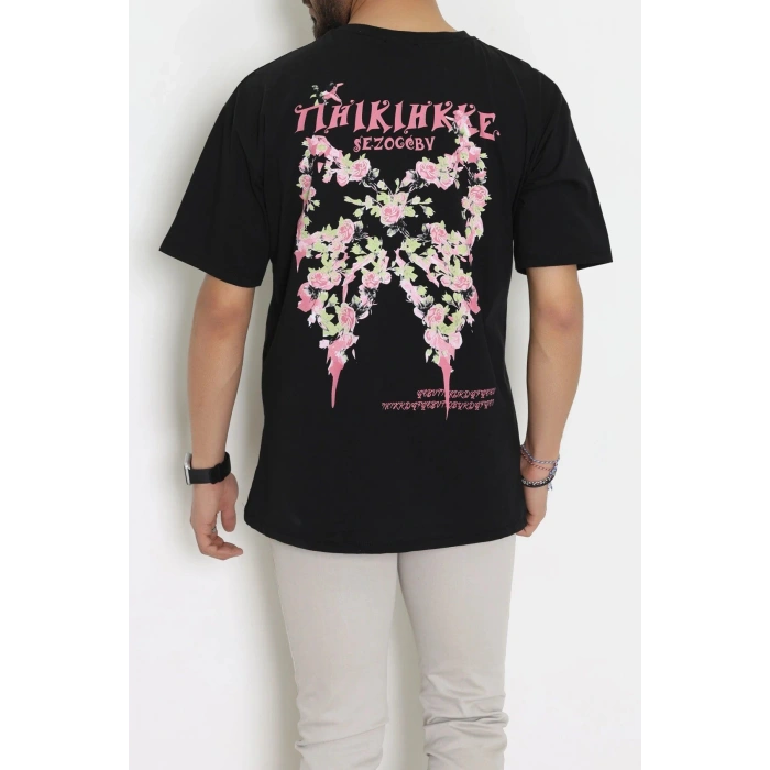 Kompakt Penye Unisex Tişört Siyahpembe - 55064.1872.