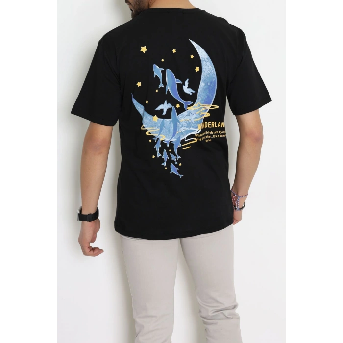 Kompakt Penye Unisex Tişört Siyahsarı - 55064.1872.