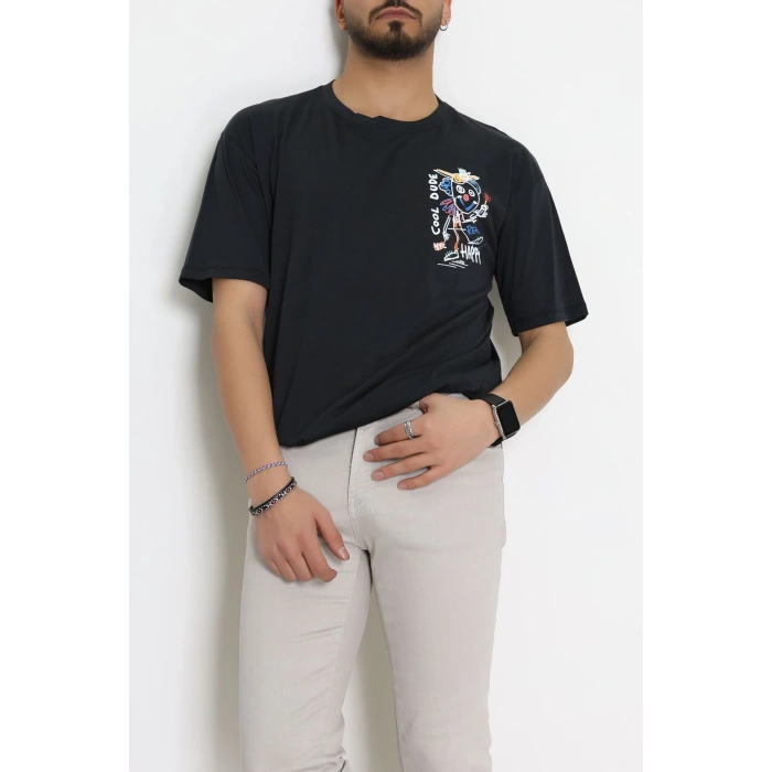 Kompakt Penye Unisex Tişört Siyahsarı1 - 55064.1872.