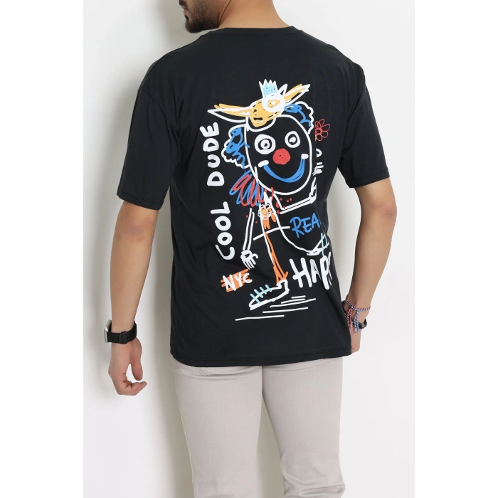 Kompakt Penye Unisex Tişört Siyahsarı1 - 55064.1872.