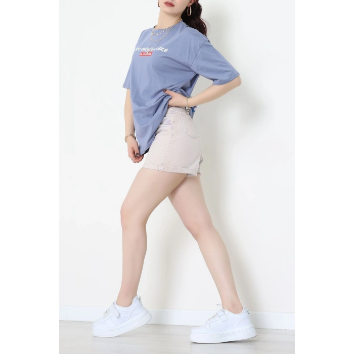 Kompakt Penye Unisex Tişört Yunusgri - 55064.1872.