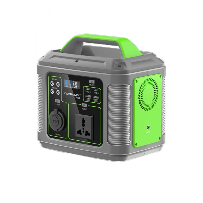 Konfulon CN04 Powerbank 300W 60.000 mAh 5W Led Işıklı Kamp Şarj PD 60W - Gri