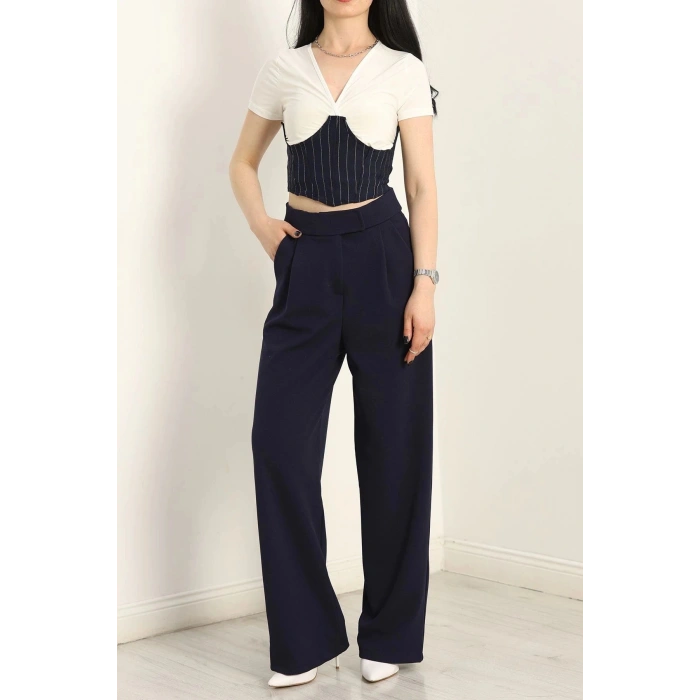 Korsaj Detaylı Bluz Lacibeyaz - 41380.1595.