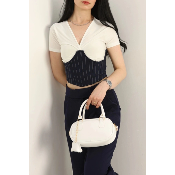 Korsaj Detaylı Bluz Lacibeyaz - 41380.1595.