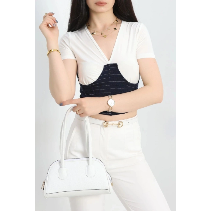 Korsaj Detaylı Bluz  Lacibeyaz - 41383.1595.