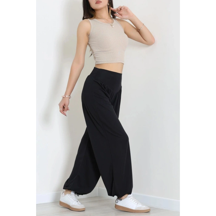 Korsajlı Örme Model Eşofman Altı Siyah - 71331.1567.