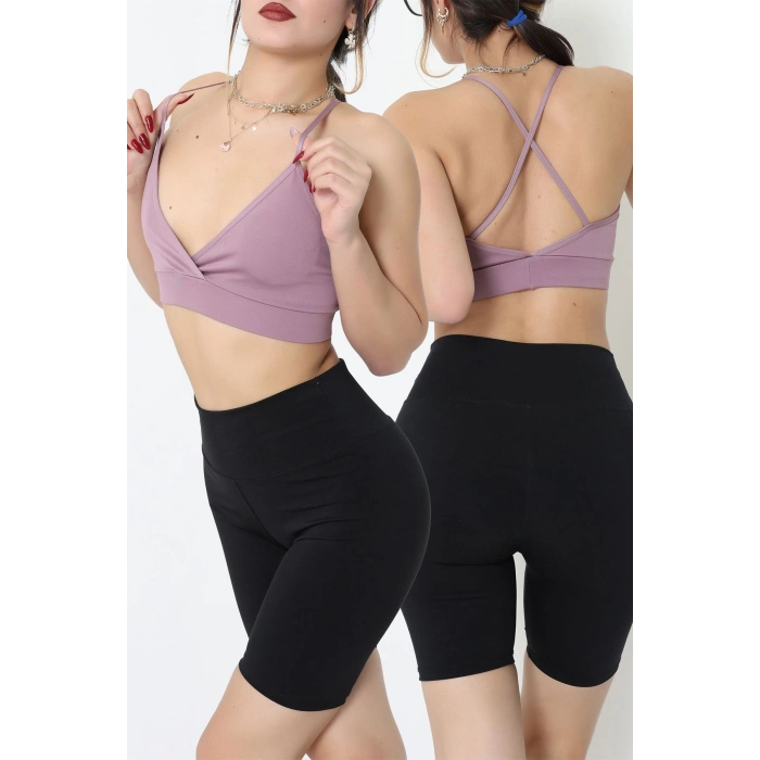 Kruvaze İp Askılı Büstiyer Gülkurusu - 9026.125.