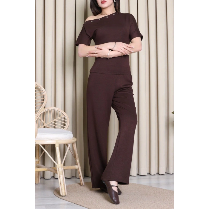Kuş Gözü Modal Takım Acıkahve - 55156.701.