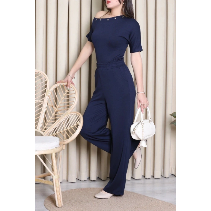 Kuş Gözü Modal Takım Lacivert - 55156.701.