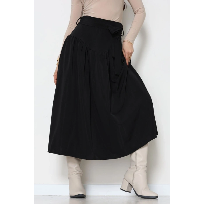 Kuşaklı Etek Siyah - 6999.2126.