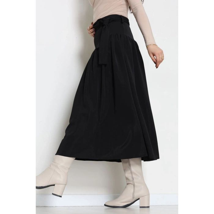 Kuşaklı Etek Siyah - 6999.2126.