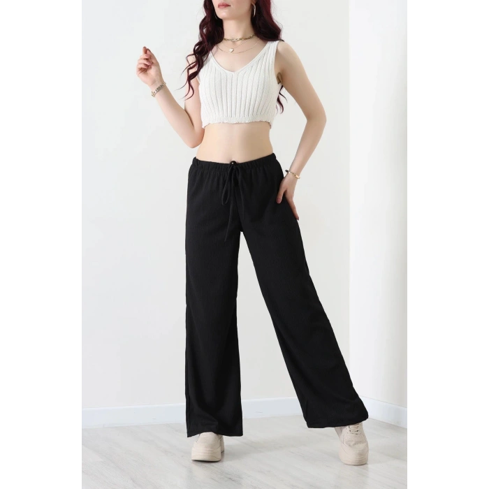 Lastikli Bürümcük Pantolon Siyah - 55119.599.