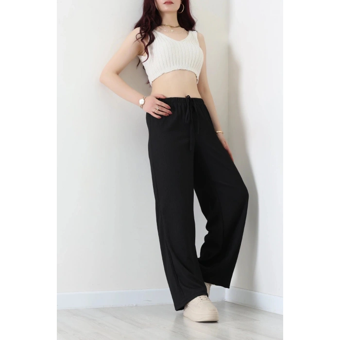 Lastikli Bürümcük Pantolon Siyah - 55119.599.