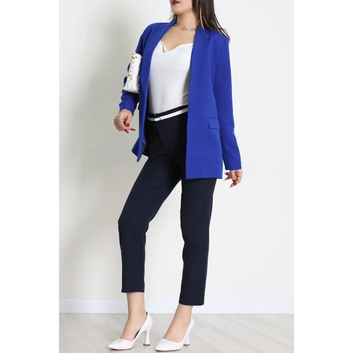 Leopar Astarlı Blazer Ceket Saks - 51500.1355.