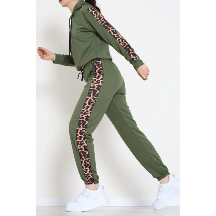 Leopar Garnili Eşofman Takım Haki - 20112.1857.