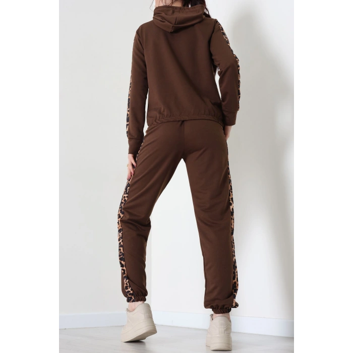 Leopar Garnili Eşofman Takım Kahve - 20112.1857.