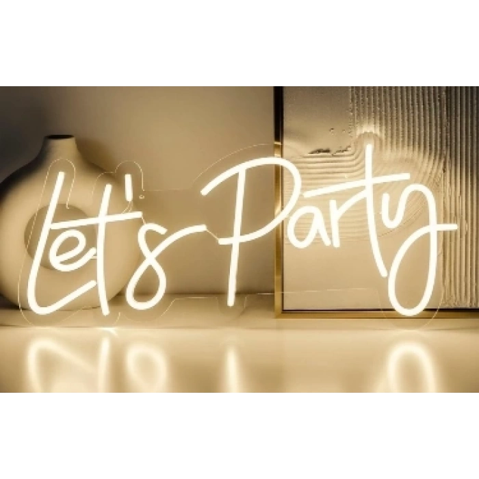 Lets Party Yazılı Neon Led
