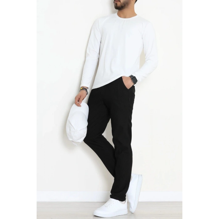 Likralı Kompak Penye Erkek Body Beyaz - 70961.2032.