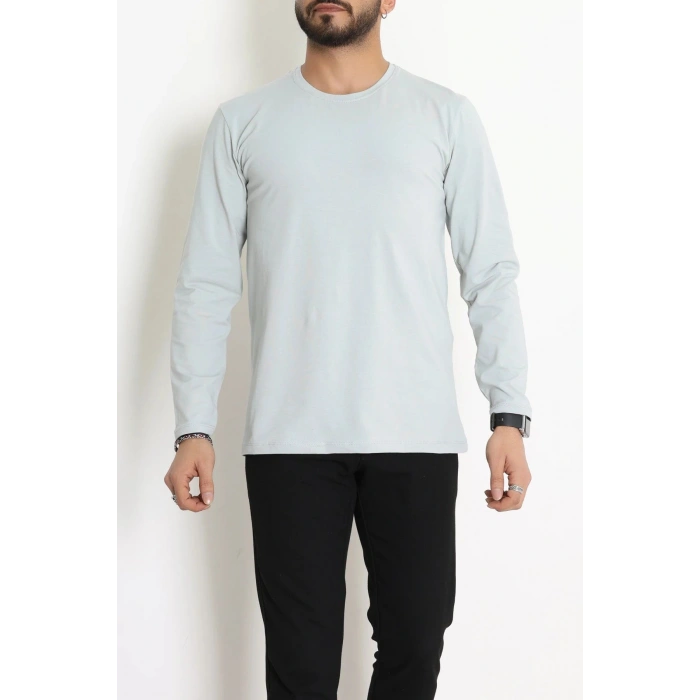 Likralı Kompak Penye Erkek Body Gri - 70961.2032.