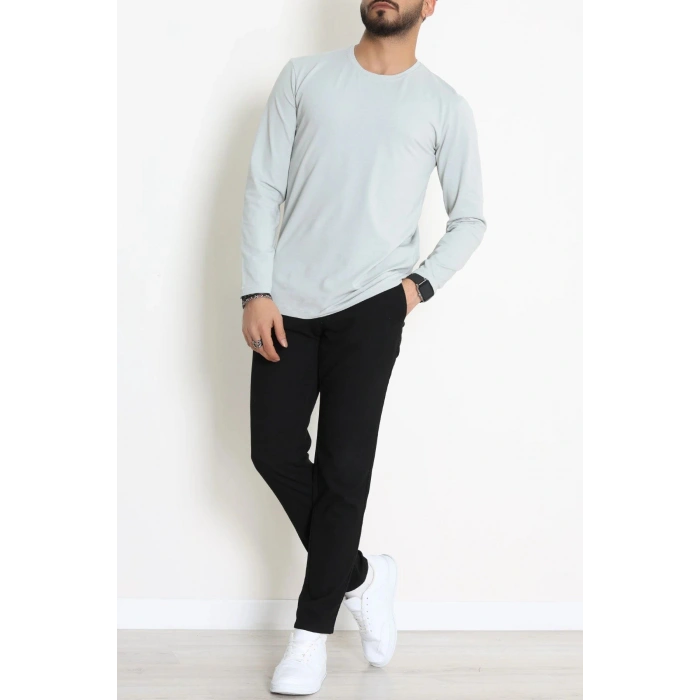 Likralı Kompak Penye Erkek Body Gri - 70961.2032.