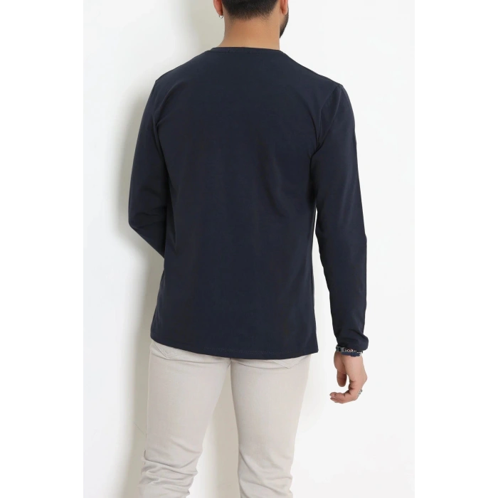 Likralı Kompak Penye Erkek Body Lacivert - 70961.2032.