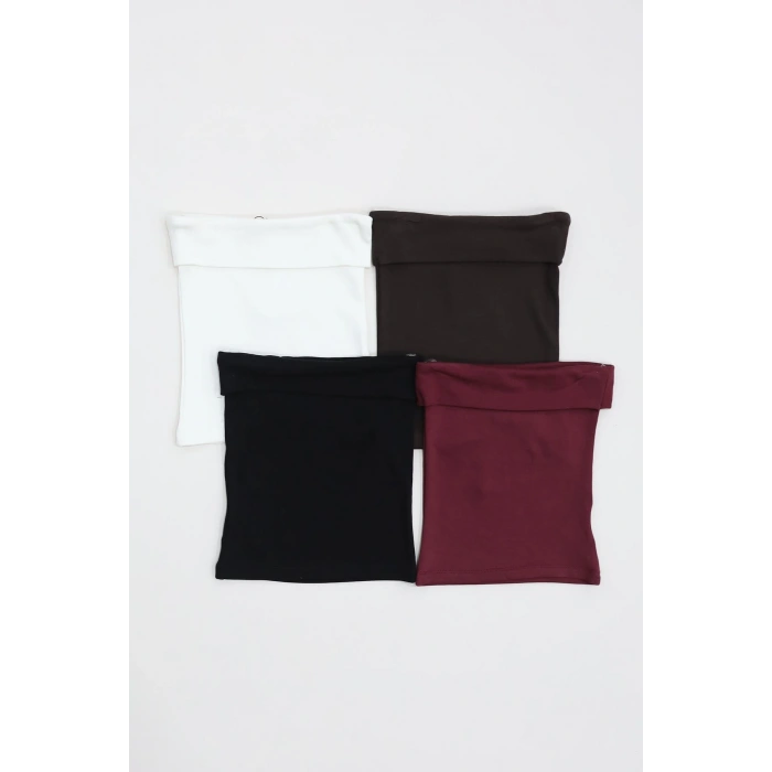 Likralı Straplez Ribana Atlet Kahve - 21922.200.