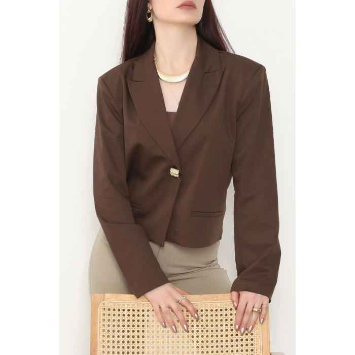 Lizbon Crop Ceket Kahve - 6250.424.