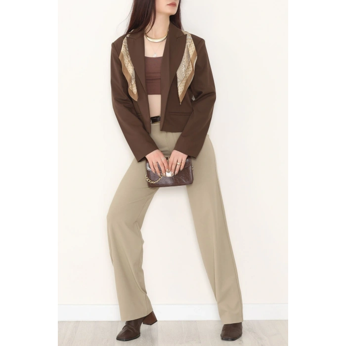 Lizbon Crop Ceket Kahve - 6250.424.