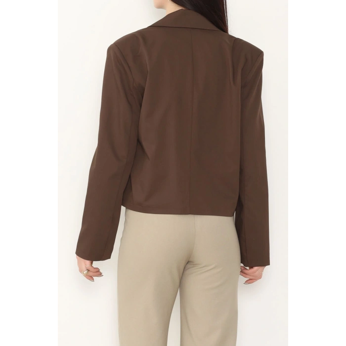 Lizbon Crop Ceket Kahve - 6250.424.