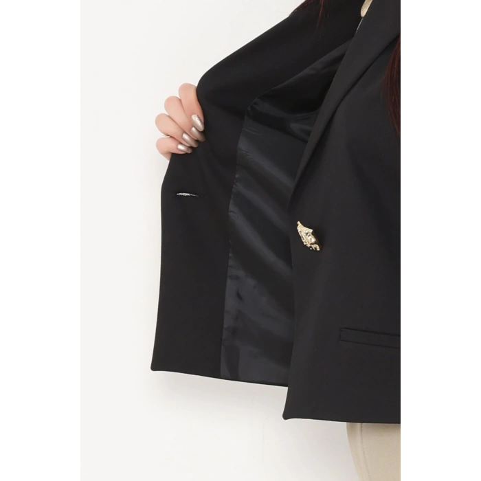 Lizbon Crop Ceket Siyah - 6250.424.