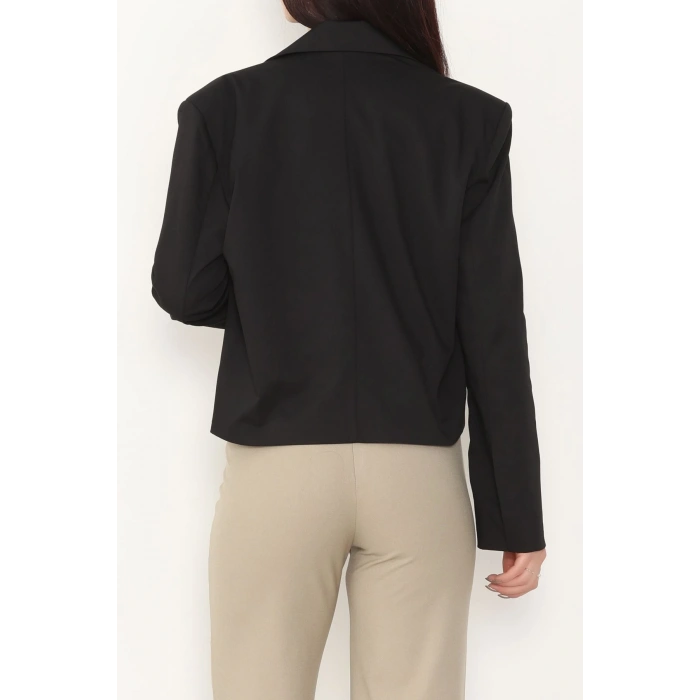 Lizbon Crop Ceket Siyah - 6250.424.
