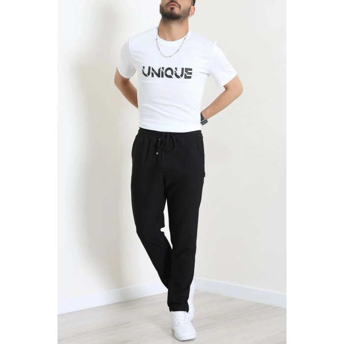 Lüx Penye Regular Baskılı Erkek Tişört Beyaz - 71259.1878.